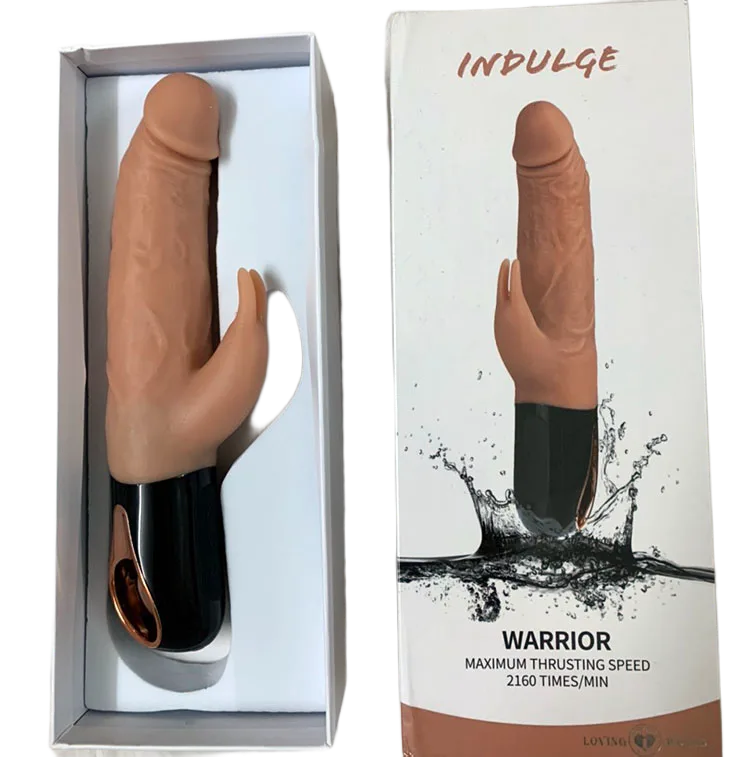 Powerful Thrusting Heating Vibrating Silicone Dildo 24.5cm