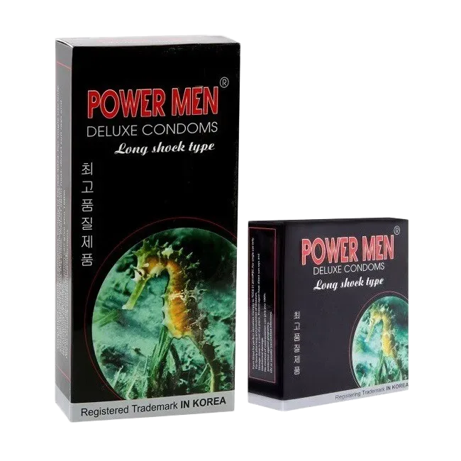 Powermen Horse-Shaped Ribbed Delay Rubber Condoms