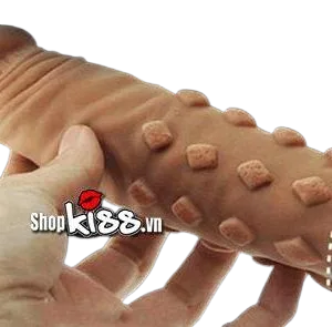 Premium 5cm Square Beaded Penis Sleeve Lovetoy Enhancer