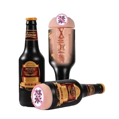 Premium Beer Bottle Shape Discreet Silicone Male Masturbator Toy
