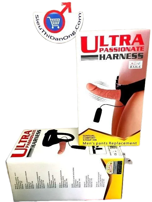 Premium Hollow Strap-On Silicone Dildo With Vibrator