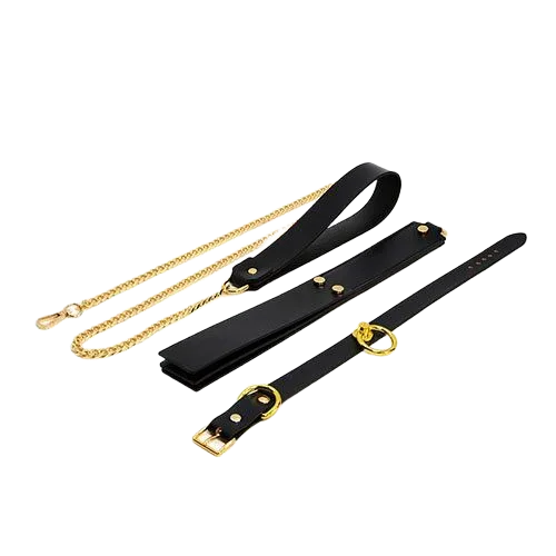 Premium Leather BDSM Set Couples Restraint Kit with Metal Locks