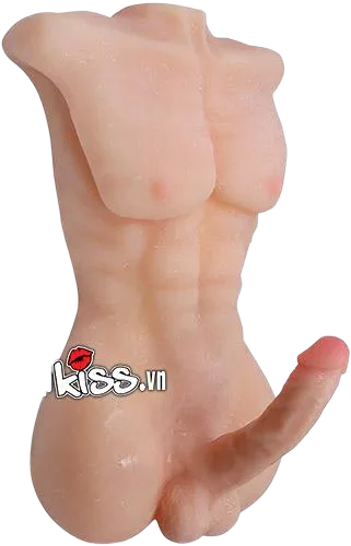 Premium male silicone torso doll for female sexual play