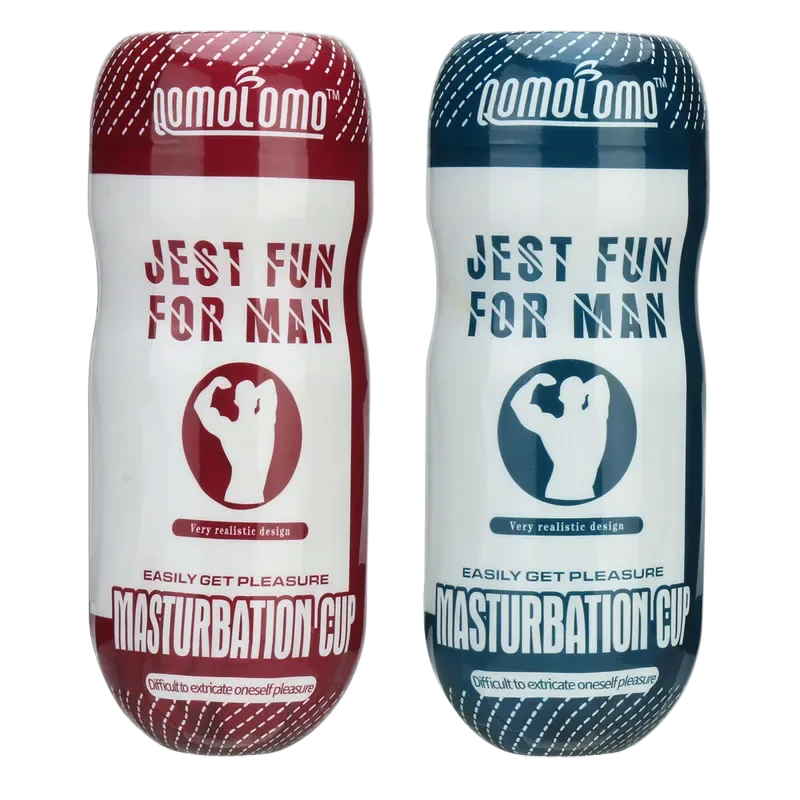 Premium Red Blue Silicone Male Masturbator Cup