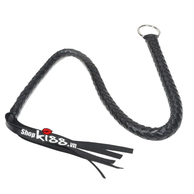 Premium Snake Scale Leather Whip for BDSM Play
