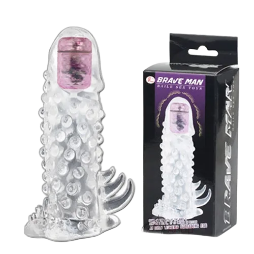 Premium Vibrating Penis Sleeve Delay Condom for Longer Sex