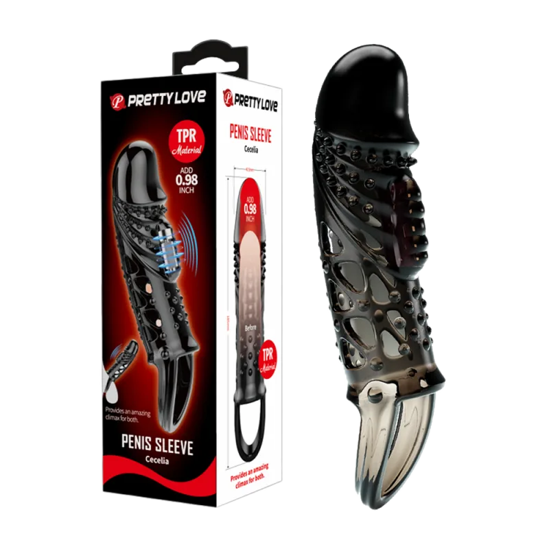 Pretty Love Cecelia Vibrating Expanding Condom Strap-On