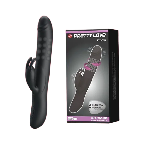 Pretty Love Colin Spinning Vibrating Realistic Female Dildo