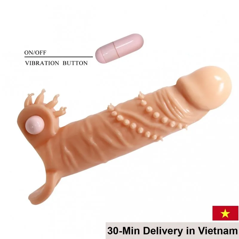 Pretty Love Connor Textured Vibrating Condom Enhances Pleasure