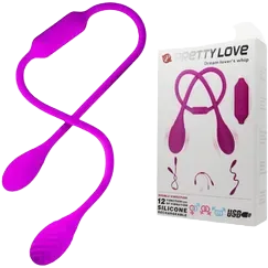 Pretty Love Double-Ended Vibrating Egg 12 Modes Medical Silicone