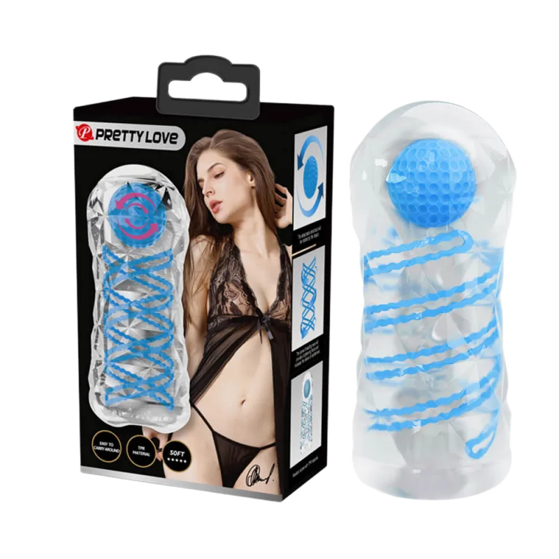 Pretty Love Fantasy Blue Realistic Masturbator Soft Silicone