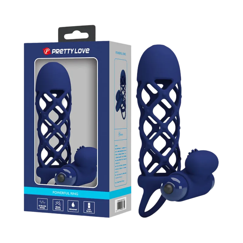 Pretty Love Giann Vibrating Strap-On Condom with Strap