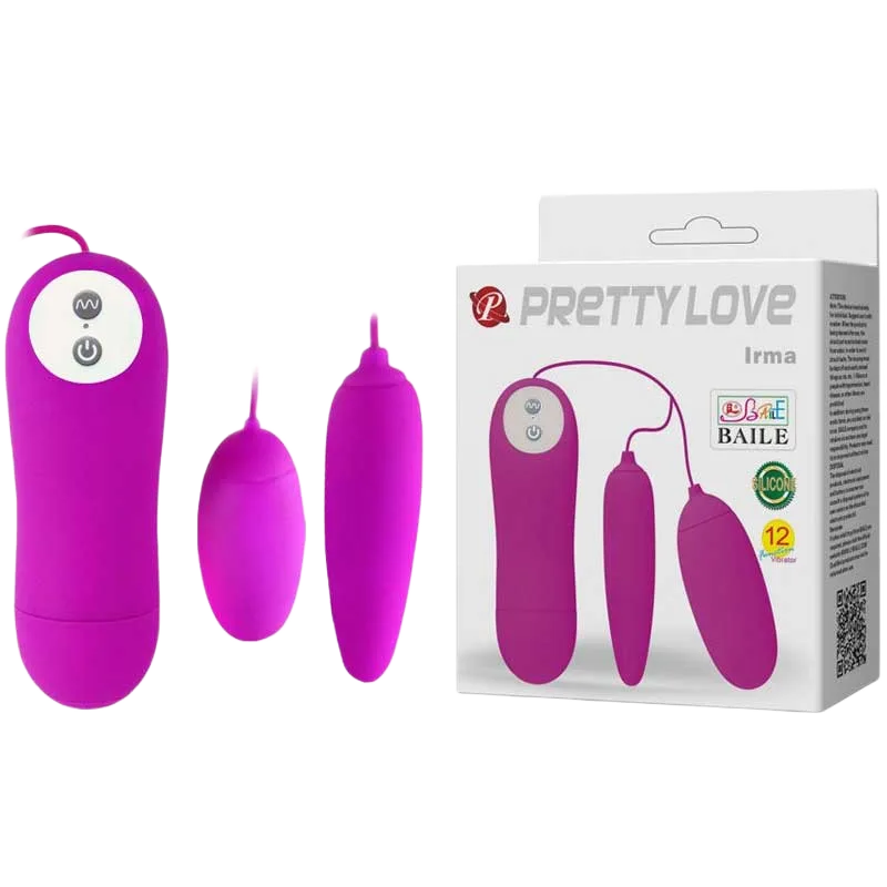 Pretty Love Irma Double Vibrating Love Egg Dual Stimulation For Women