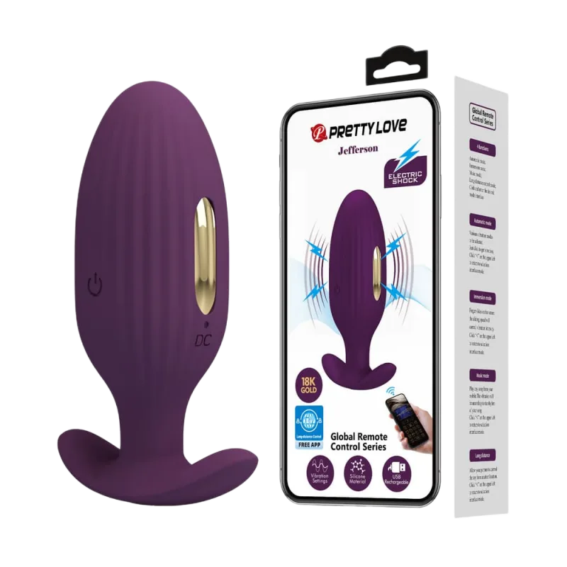 Pretty Love Jefferson Electric Anal Vibrator App Controlled Waterproof
