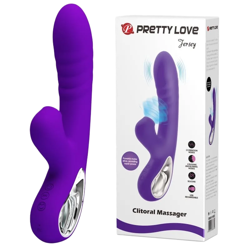 Pretty Love Jersey Premium Vibrating Suction Dildo Female