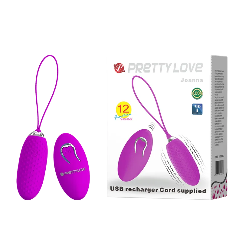 Pretty Love Joanna Remote Control Rechargeable Vibrating Egg Stimulator
