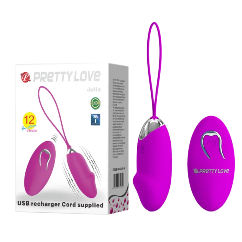 Pretty Love Julia Wireless Remote Controlled 12 Mode Vibrating Egg