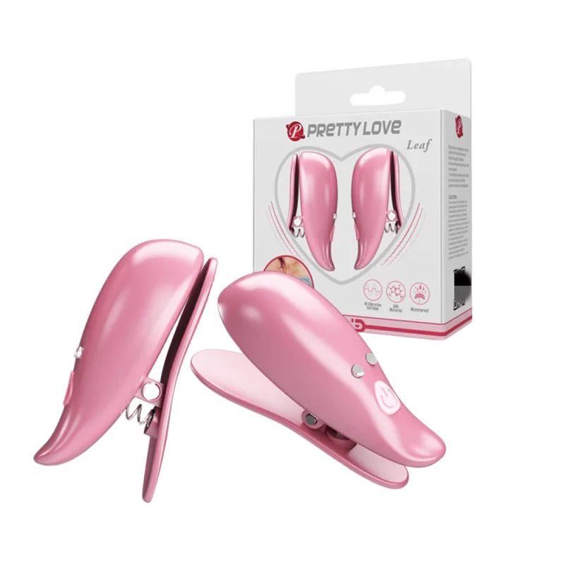 Pretty Love Leaf Nipple Clamps with 10 Vibration Modes