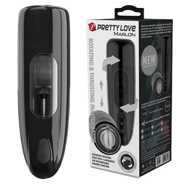 Pretty Love Marlon Masturbator Squeeze & Vibrate ABS Silicon Toy