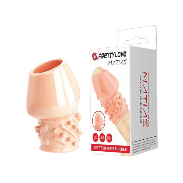Pretty Love Matias Textured Head Penis Sleeve Silicone Soft