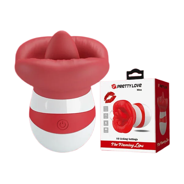 Pretty Love Mina 10 Mode Vibrating Licking Tongue Clitoral Stimulator