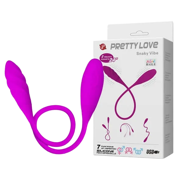 Pretty Love Snaky Vibe Double-Ended Rechargeable Waterproof Vibrator