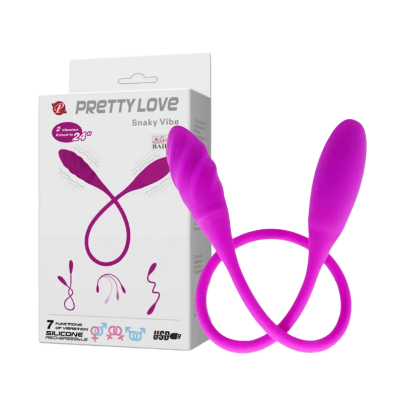 Pretty Love Snaky Vibe Dual-End Rechargeable 7 Mode Vibrator