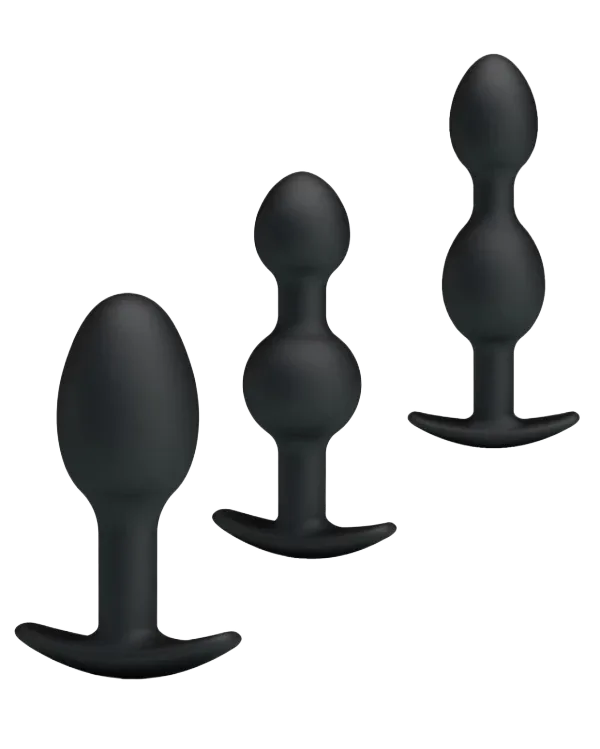 Pretty Love Soft Silicone Anal Balls with Massage Beads