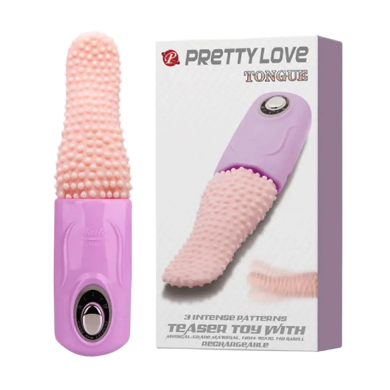 Pretty Love Tongue Vibrator Silicon with Running Nubs for Foreplay