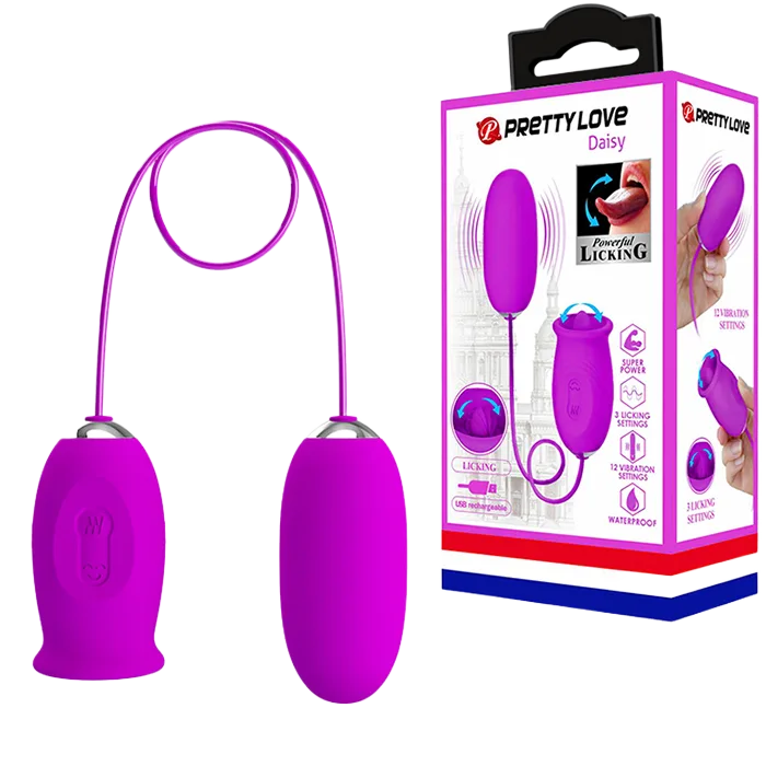 PrettyLove Daisy Dual-Ended Vibrating Tongue Stimulator for Her