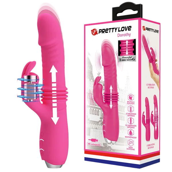 PrettyLove Dorothy Vibration Thrusting Dual Stimulator 12 Modes