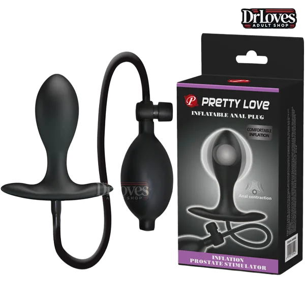 PrettyLove Inflatable Anal Pump with Vibrating Balls Stimulate