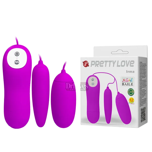 PrettyLove Irma Dual-Head Remote Control Vibrator – 12 Modes
