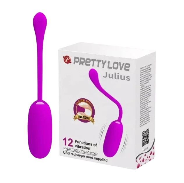 Prettylove Joyce 12 Mode Vibrating Egg Purple Blue Rechargeable