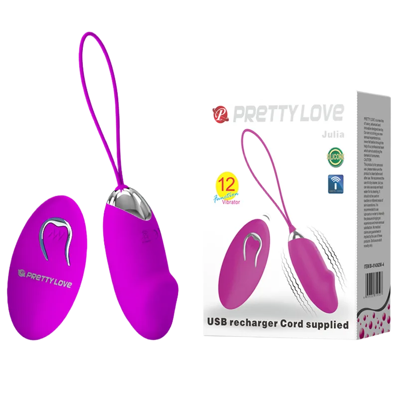 Prettylove Julia Remote Control Rotating Egg 12 Speed