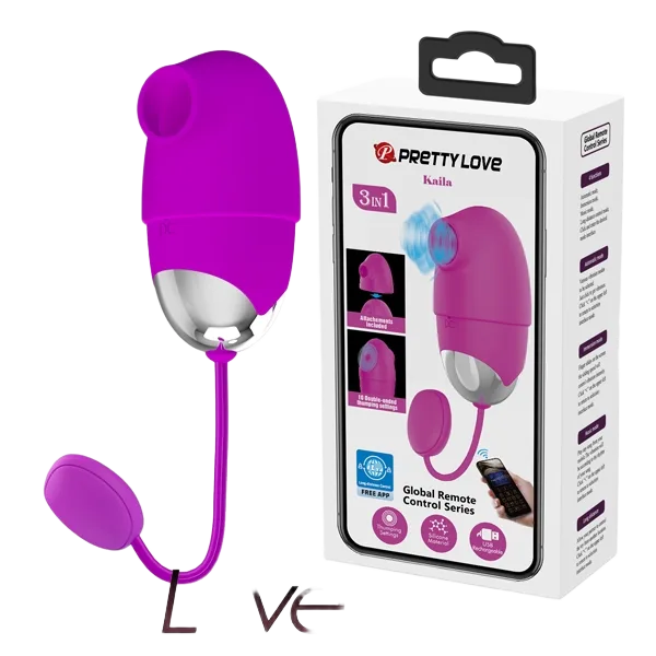 Prettylove Kaila App-Controlled Powerful Vibrating Egg Female Sex Toy
