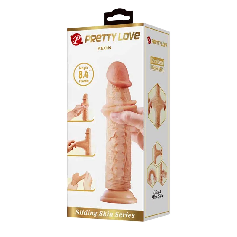 PrettyLove Keon 2-Layer Wall-Mount Dildo Realistic
