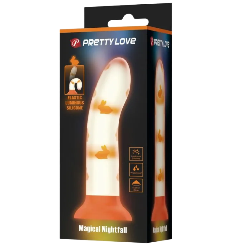 Prettylove Magical Nightfall Glow-in-the-Dark Silicone Dildo