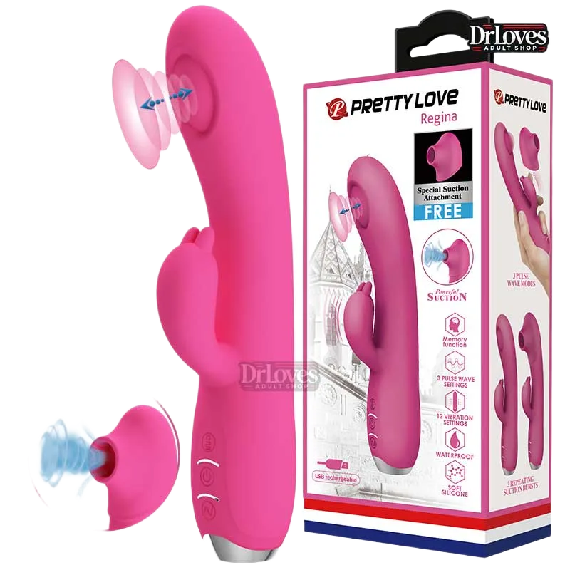 PrettyLove Regena Vibrating Dildo 12 Modes Waterproof Powerful Motor