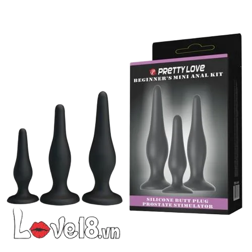 Prettylove Soft Mini Anal Plugs Set 3 Silicone