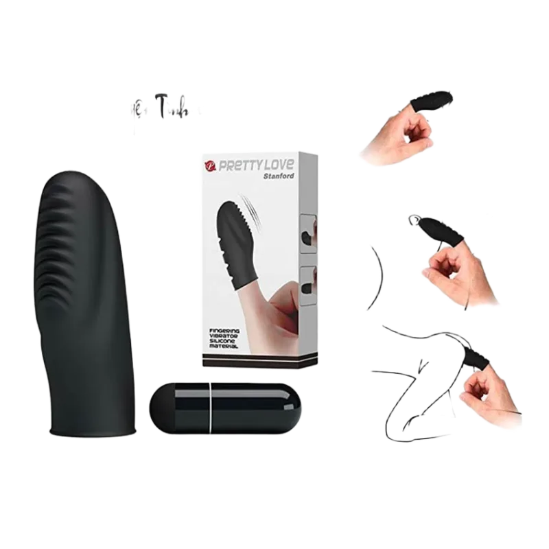 Prettylove Standford Vibrating Finger Condom G-Spot Clitoral Stim