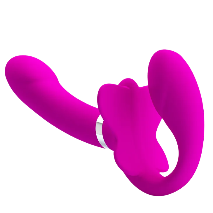 PrettyLove Valeri DVD 08 Double Vibrating Silicone Dildo G-Spot Clitoral Stim