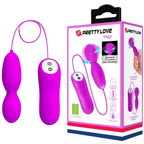 Prettylove Vega Unique Rotating Clitoral Vibrating Egg Toy