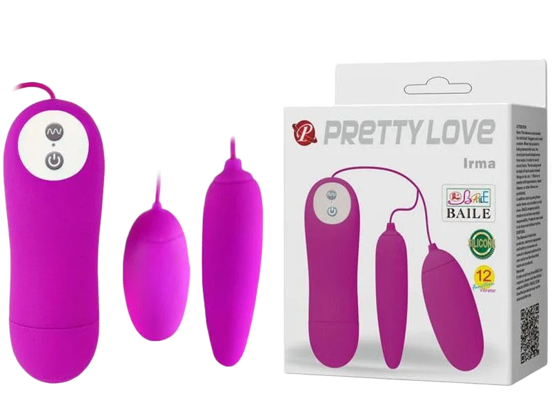 Prety Love Twin Egg Vibrator 12 Modes Intense Female Pleasure Toy