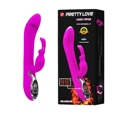 Prety Lover Premium Heating Vibrating Silicone Dildo
