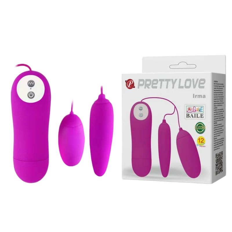 PretyLove Irma Double Head Soft Silicone 12 Mode Vibrator