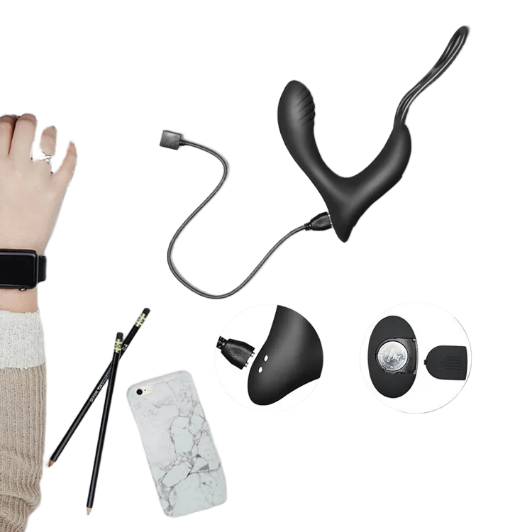 Prostate Massage Ring Warming Remote Control Silicone Toy