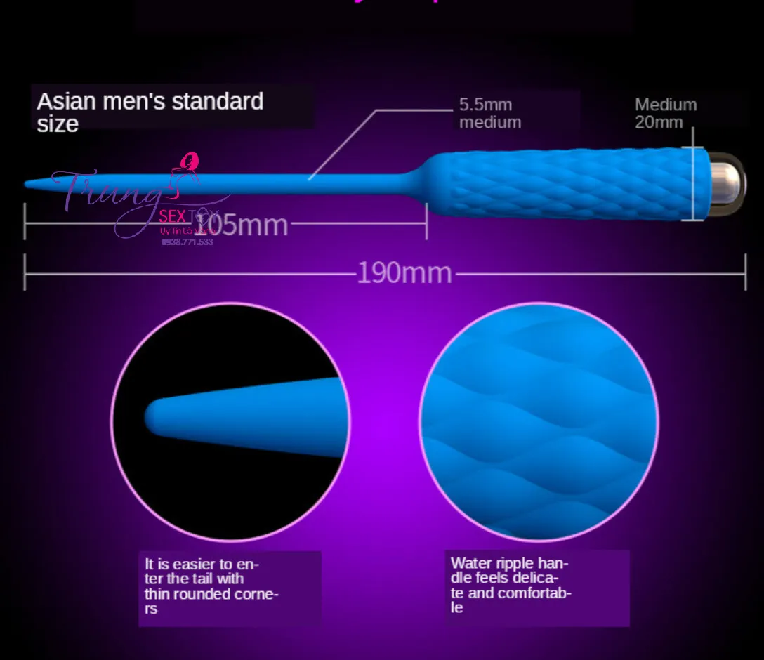 Silicone Urethral Vibrator Safe Soft Small Size — photo 5