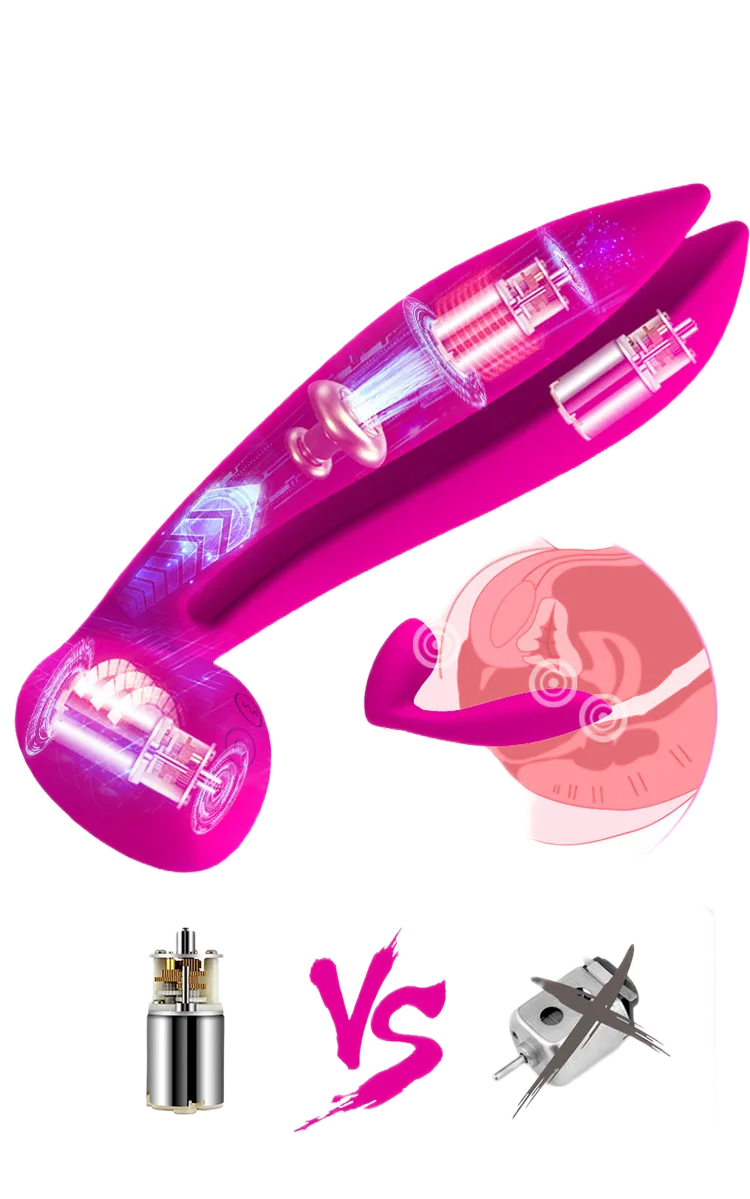 Rabbit Ear Multi-Point Vibrator Silicone ABS Safe Stimulator