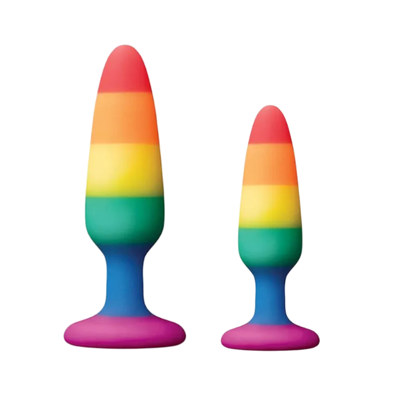 Rainbow Mini Silicone Anal Plug Colorful Comfortable Fit
